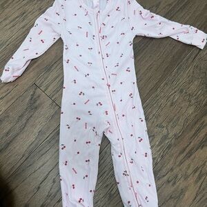 Skims Cherry Print Kids One Piece Pajamas